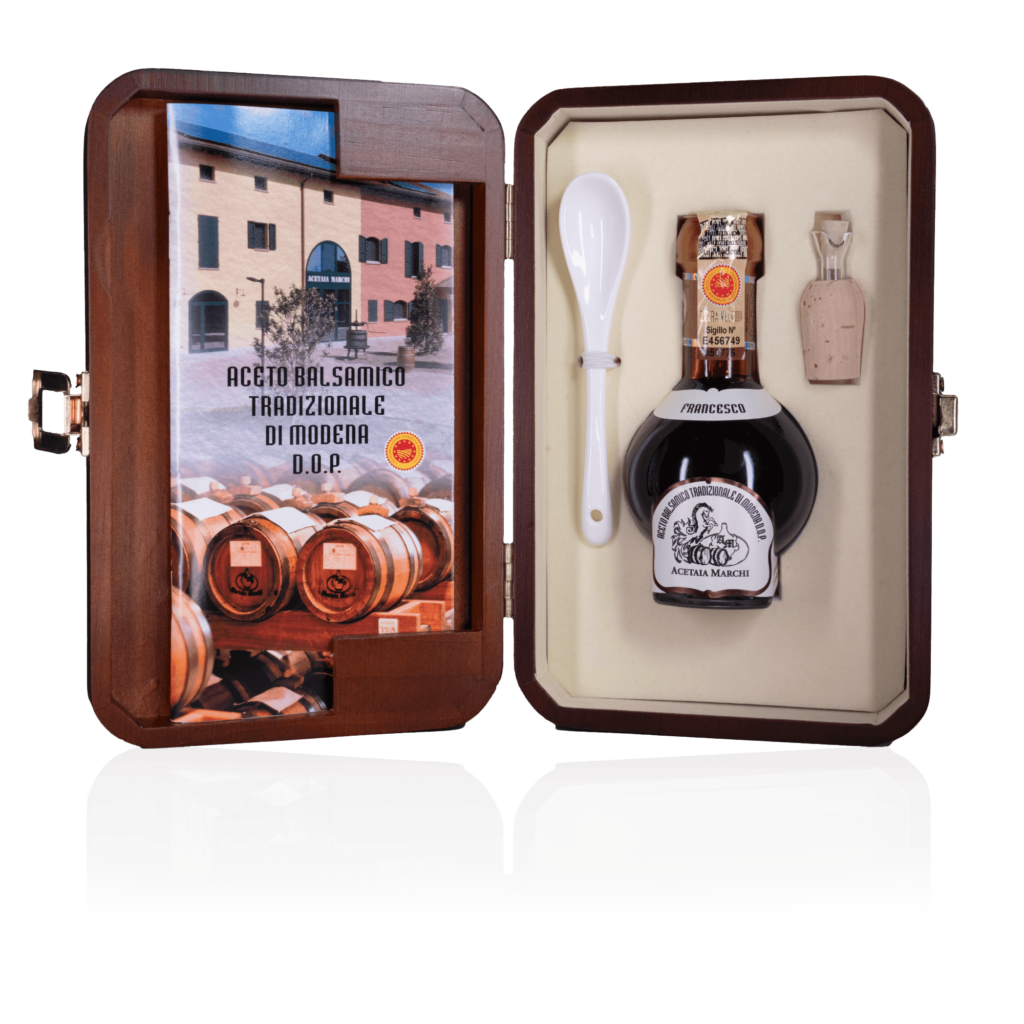 scatola legno kit degustazione aceto balsamico tradizionale di modena dop