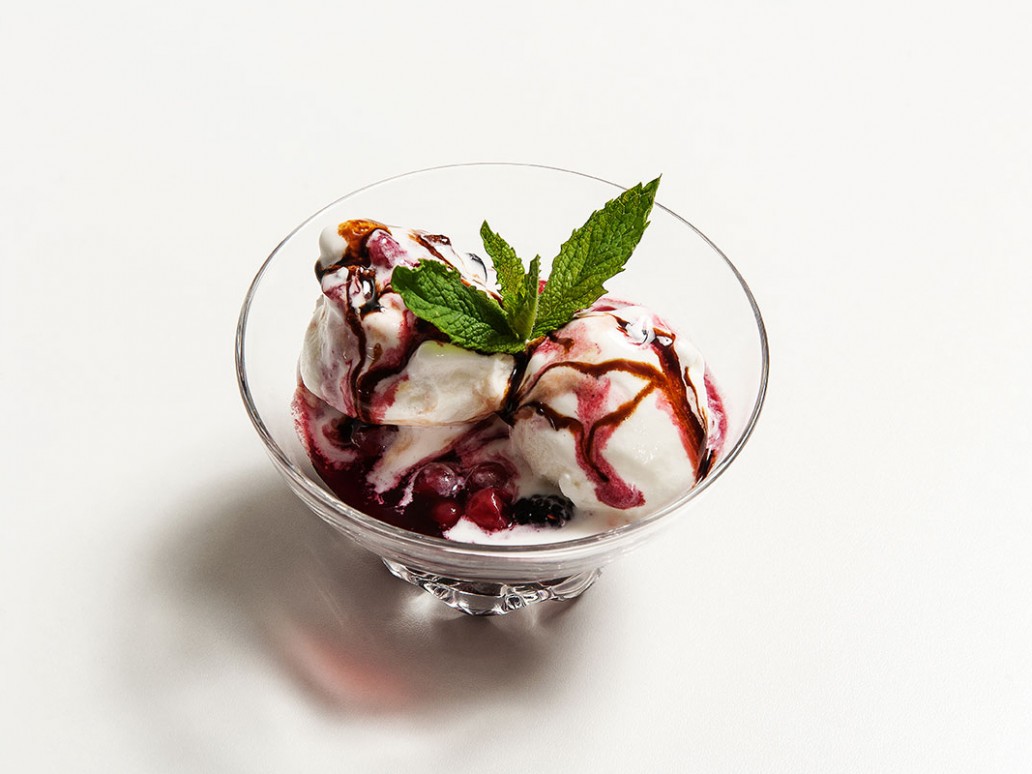 gelato frutti di bosco e aceto