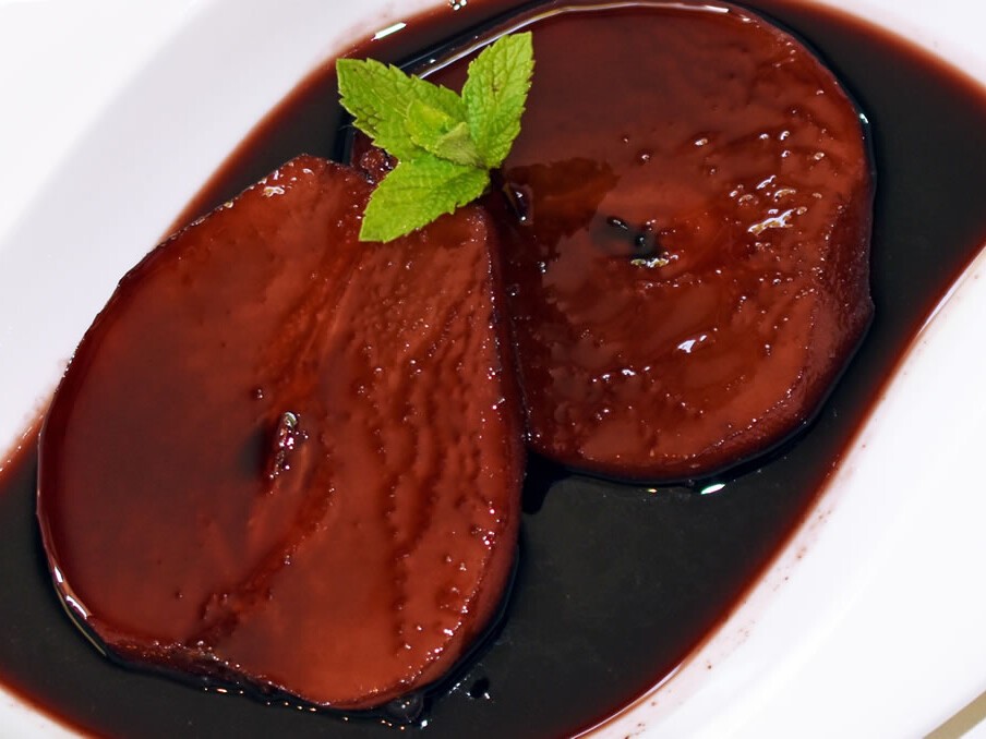 pere al vino rosso e Aceto Balsamico